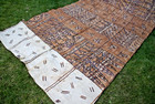 Large Vintage Samoan Tapa   Bark Cloth Polynesian Circa Early 1970 s 164  X 71 