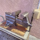 Vintage Craftsman Swivel Anvil Bench Vise 5  Jaws W pipe Grips cast Iron  36 Lbs
