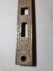 Aesthetic Brass cast Iron Door Mortise Strike Plate 1880s Antique Eastlake B