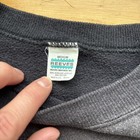 Vintage 70s 80s Black Raglan Sleeve Sweatshirt Size Medium Faded Distressed