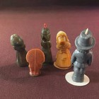 Set Of 5 Candles 1950s Gurley Thanksgiving Pilgrims  Native Americans   Turkey