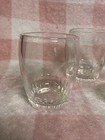 4 Anchor Hocking Art Deco Barrel Glasses Ribbed Base 8oz Rocks  Vtg Tumblers