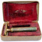 Vintage Gillette Gold Tech Safety Razor With Case   Made In Usa
