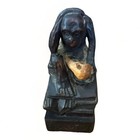 Darwin Ape 7    Wood Hand Carved Figure Old Estate Find Marked Evolution