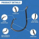 100 Pack Inline Fishing Circle Hooks Sizes 8 0