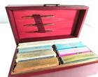 Vintage Rumpp Italian Red Leather Playing Card Box 6 Playing Cards Sets 1950 Lot