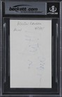 Martin Landau Mission  Impossible Authentic Signed 3x5 Index Card Bas Slabbed
