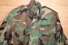 Vtg Army Bdu Field Jacket Cold Weather Woodland Camo Coat Men   s Large Short