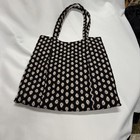 Vera Bradley  classic Black    Pattern Retired Tote Bag By