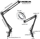 Magnifier Led Lamp 10x Magnifying Glass Desk Table Light Reading Lamp With Base