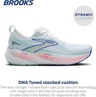 Brooks Women   s Glycerin 22 Running Shoe  White limpet Shell amparo Blue