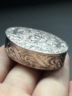 Vintage antique Coppini 800 Fine Silver Trinket Pill Box Fruit Blossoms
