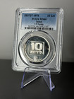 1976 Israel 10 Lirot Silver Coin Hanukka Us Early American Lamp Pcgs Ms66