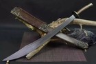Sharp Chinese Sword Qing Dynasty Kung Fu Dao Damascus Folded Steel Broadsword