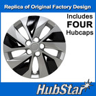 New Hubcap Set For Nissan Altima 2019-2023 Premium Replica 16-in Silver black