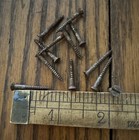 Antique Wood Screws   3 X 7 8    Flat Head Slotted Steel American Old Store Stock