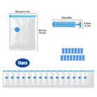 15pcs Vacuum Storage Bags With Hand Pump Space Saver Compression Clothes Luggage