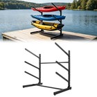 Freestanding 3 Kayak Storage Rack Heavy Duty Adjustable Steel Holder 200lbs