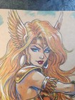Angela Marvel Original Fine Art Illustration Signed 8 5x11 Coa 