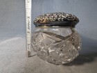 Cut Glass Powder Jar With Sterling Lid Sterling Co 