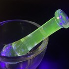 Vtg Clear Glass Mortar   Uranium vaseline Pestle Apothecary Pharmacy Spout Set