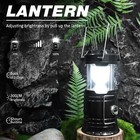 4pcs Solar Portable Usb Rechargeable Led Camping Lantern Flashlight Power Bank