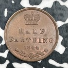 1844 Great Britain 1 2 Farthing Half Farthing Lot n0951 Nice 