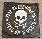 Rare Vintage 1990 2000 Flip Skateboards Hell On Wheels Poster Banner Sign Skull 