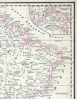1882 Watson Map South America Brazil Colombia Peru Argentina Chile Patagonia
