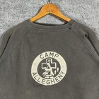 Vintage 50s Crewneck Sweatshirt Mens Size M Faded Black Gray Camp Allegheny 60s