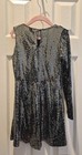 Zara Dress Size 8 Black And Silver Sparkle