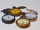 Lot Of 4 Watch Elgin Vintage Pocket Collectible Antique Brass Pocket Watch Gift
