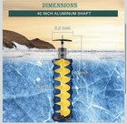 Ice Auger Bit  8   Ice Augers For Ice Fishing Universal Adapter   Top Plate  39 