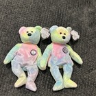 1999 B b Birthday Bear Rainbow B-day Ty Beanie Baby Retired Mwmt 10th Gen