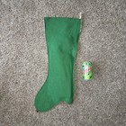 Vintage Xl Bucilla Candy Cane Christmas Stocking Finished Kit Handmade Jeweled 