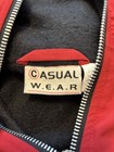 Casual Wear Red Hooded Jacket Unisex Adults Mid-length Zipper Size 44 In