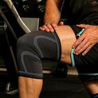 2x Knee Sleeves Copper Silver Compression Brace Support Sport Joint Injury Pain