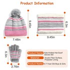 Kids Winter Warm Hat Gloves Scarf Set Beanie Knitted For Toddler Boys Girls