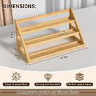 Bamboo Tiered Spice Rack  For Countertop Spice Organizer For Pantry Spice