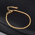 Women 18k Gold Stainless Steel Diamond Cut 2mm Rope Chain Anklet 10  Gift Pe10