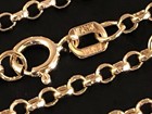 14k Solid Yellow Gold 2 1 Mm Rolo Chain Necklace 16   18   20   22   24    