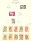 136 Hungary Airmail Stamps On Old Album Pages 1958-1973 Used