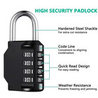 1 Pc 4 Digit Combination Padlock Waterproof Heavy Duty Resettable Security Lock