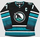 San Jose Sharks Jersey Macklin Celebrini Black  71 Stitched Large