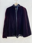 Vintage 70s Velvet Cape S Black Cloak Goth