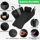 Seat Cover Rear Back Car Truck Pet Dog Travel Waterproof Bench Protector  -black