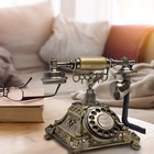 Vintage Gold Rotary Corded Desk Phone Antique-style Landline Telephone