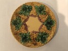 Antique Vintage German Schramberg Majolica Plate Leaves And Berries 7 75    Marked