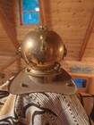 Vintage Copper With Brass Scuba Diving Helmet Statue Nautical Decor 8    