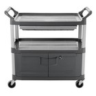 Rubbermaid Commercial Fg409400gray Enclosed Service Cart  300 Lb Load Capacity 